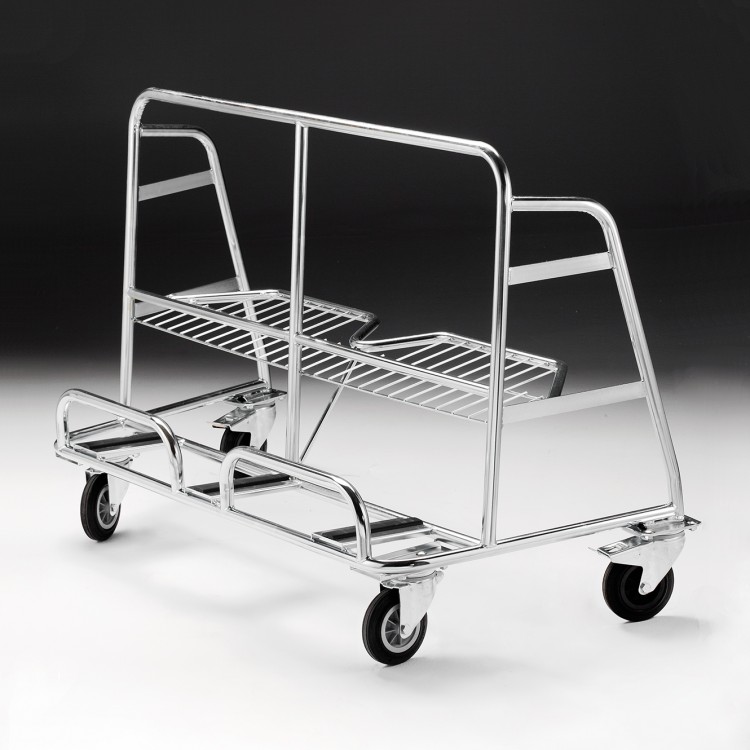 Nestable board-carrier trolley