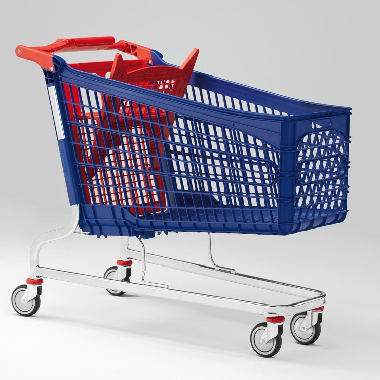 Polysteel shopping trolleys