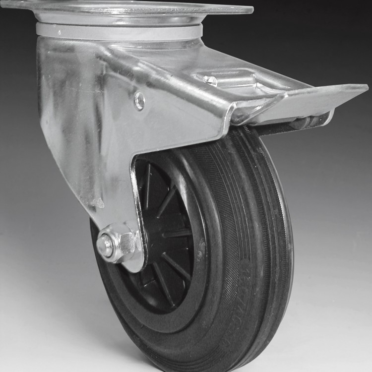 W108 F – Swivel wheel 160 Ø with foot brake