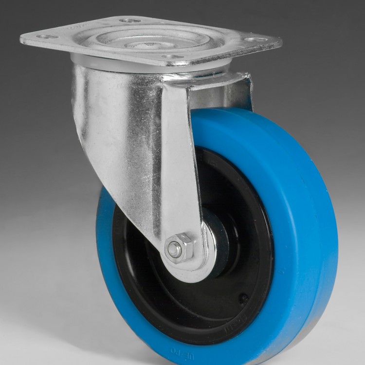 W118 – Swivel wheel 125 Ø elastic rubber