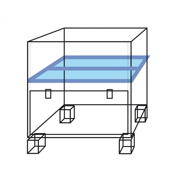 Horizontal divider container